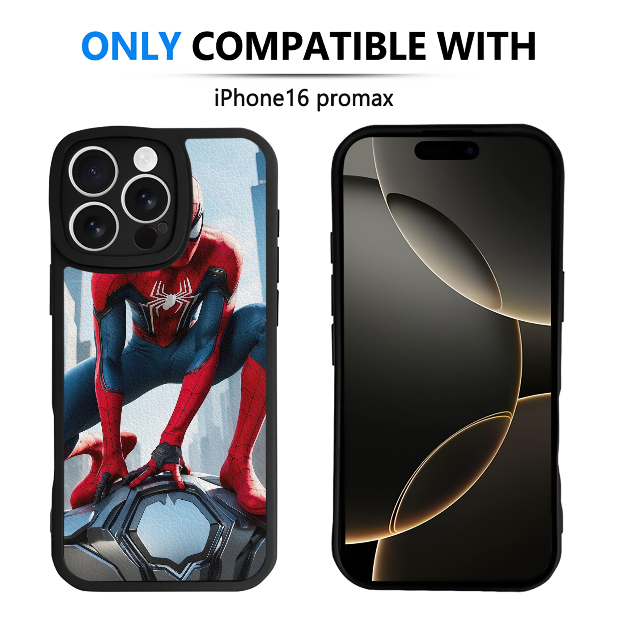 Spider Man スパイダーマン 【iPhone 16シリーズ対応】シリコンスマホケース（レザー調） 材質：シリコン